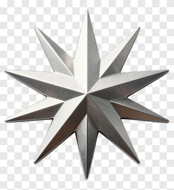 Metal Star Shape PNG