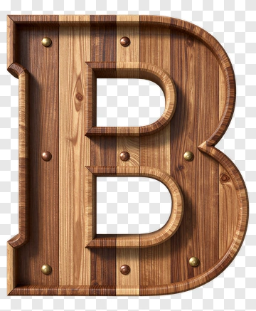 Wooden Letter B PNG