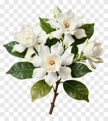 White Magnolia Flower Bouquet PNG