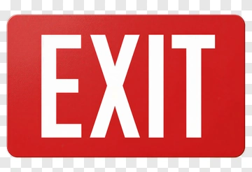 Red Exit Sign PNG