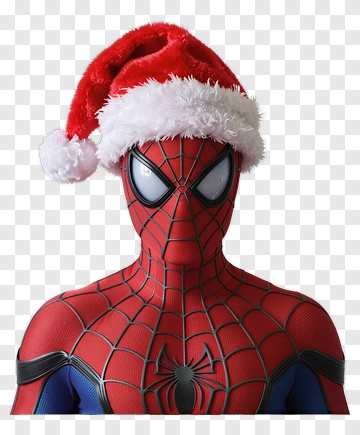Spider-Man Wearing A Santa Hat PNG