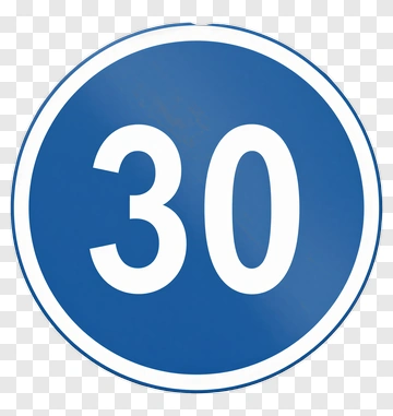 Speed Limit 30 Sign PNG