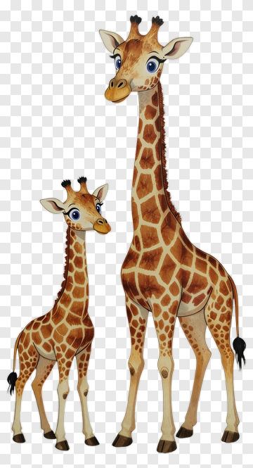 Cartoon Giraffes PNG
