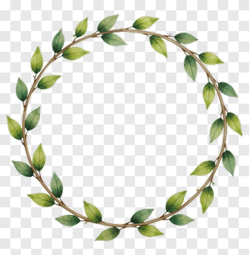 Circular Leaf Wreath PNG