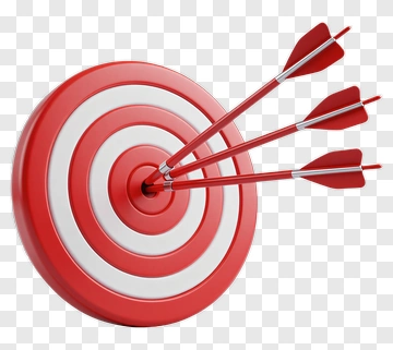 Bullseye Target With Three Arrows PNG