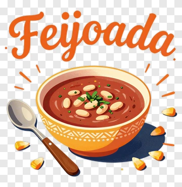 Feijoada Bowl With Spoon And Beans PNG