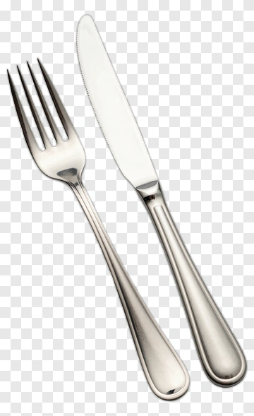 Stainless Steel Fork And Knife Set PNG