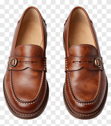 Brown Leather Loafers PNG