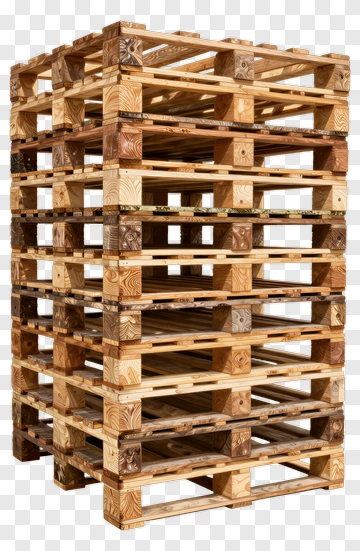 Wooden Pallet Stack PNG