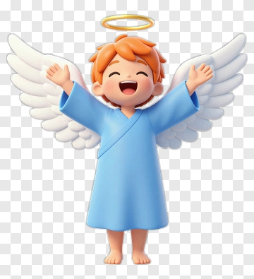 Cartoon Angel With Outstretched Arms PNG