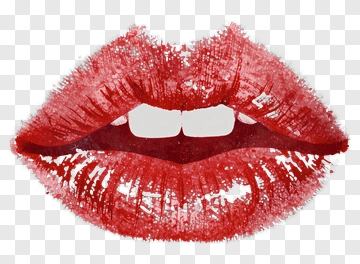 Red Lips With Glossy Finish PNG