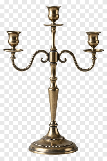 Bronze Candelabra With Three Holders PNG
