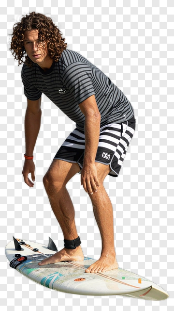 Surfer Riding A Surfboard PNG