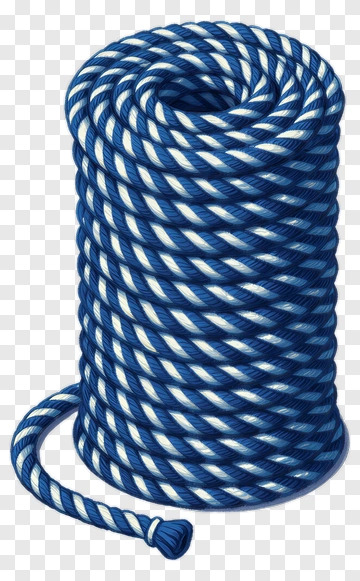 Blue And White Rope Coil PNG