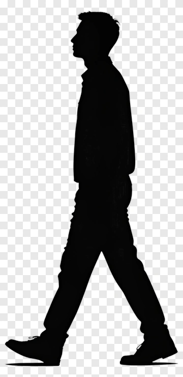 Silhouette Of A Man Walking PNG