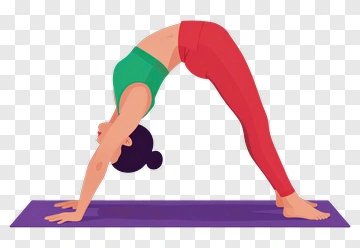 Woman Doing Yoga Pose On Mat PNG