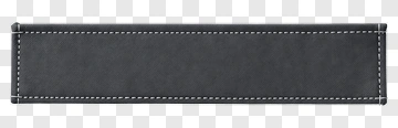 Black Leather Label With White Stitching PNG