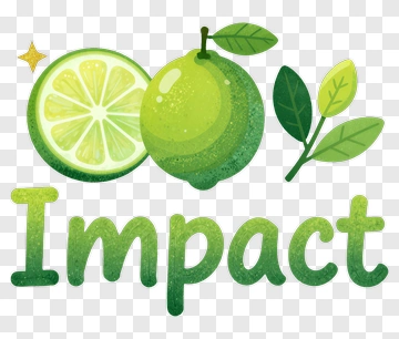 Impact With Lime And Leaves PNG