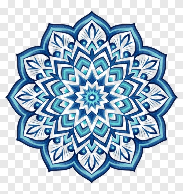 Blue Mandala Design PNG