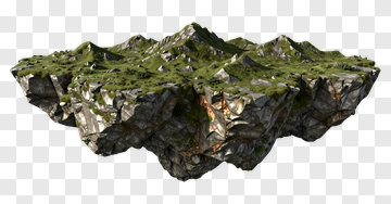 Floating Mountain Landscape PNG