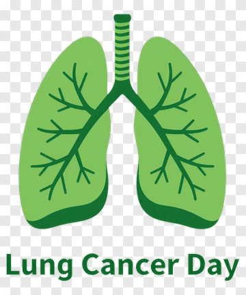 Lung Cancer Day Awareness Graphic PNG