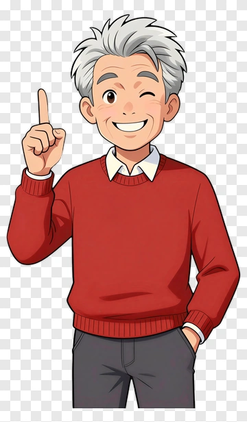 Cartoon Teacher Winking And Pointing PNG