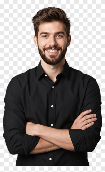 Smiling Man With Crossed Arms PNG