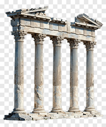 Ancient Greek Temple Columns PNG