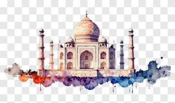 Watercolor Taj Mahal PNG