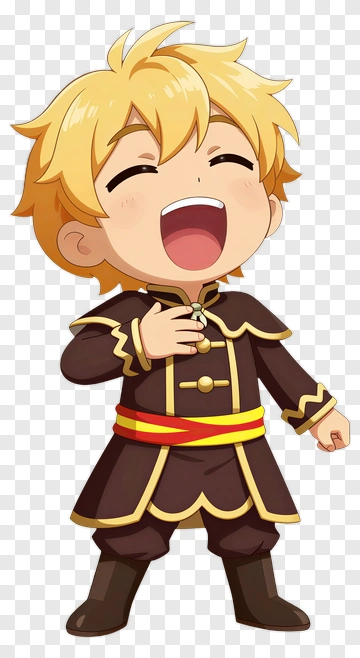 Happy Cartoon Boy Laughing PNG