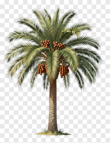 Date Palm Tree With Fruits PNG