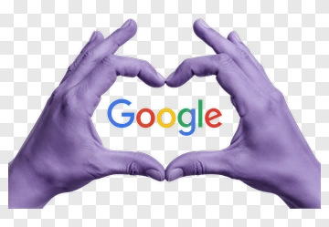 Hands Forming Heart Shape Around Google Logo PNG