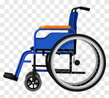 Blue Wheelchair PNG