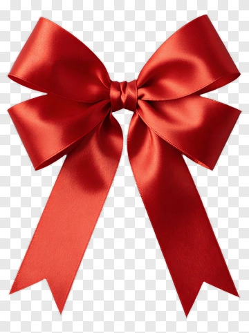 Red Satin Bow PNG
