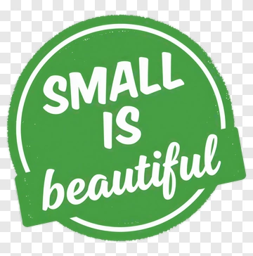 Small Is Beautiful Badge PNG