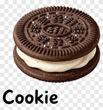 Chocolate Cookie With Cream Filling PNG