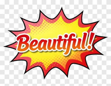 Beautiful Comic Style Text Bubble PNG