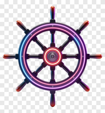 Colorful Ship's Wheel PNG