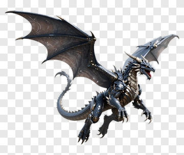 3D Dragon With Wings PNG