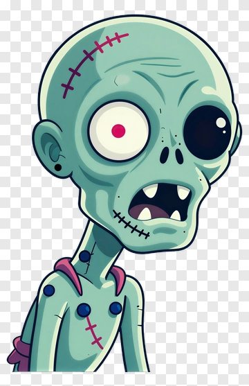 Cartoon Zombie Character PNG