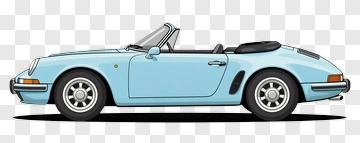 Blue Convertible Car PNG