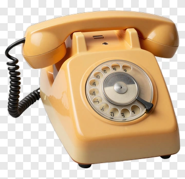 Vintage Rotary Telephone PNG