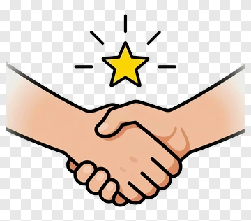 Hands Shaking With A Star PNG