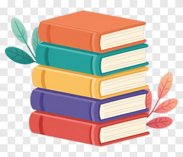Colorful Stack Of Books PNG