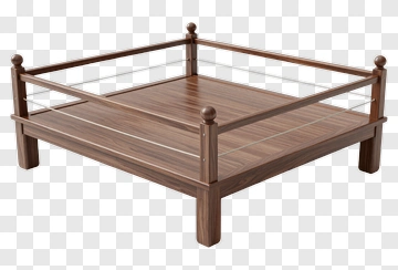 Wooden Bed Frame PNG