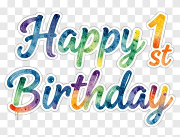 Happy 1St Birthday PNG