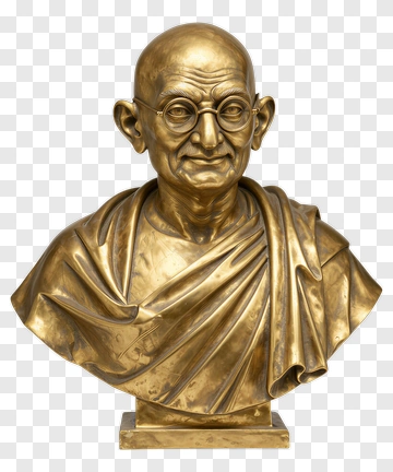 Bronze Bust Of Mahatma Gandhi PNG