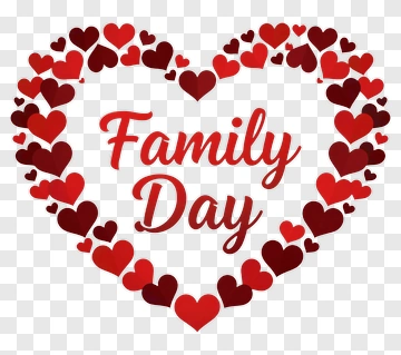 Family Day Heart Design PNG