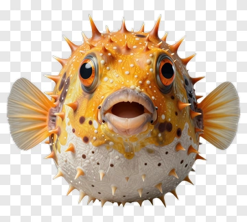 Puffer Fish With Spines PNG