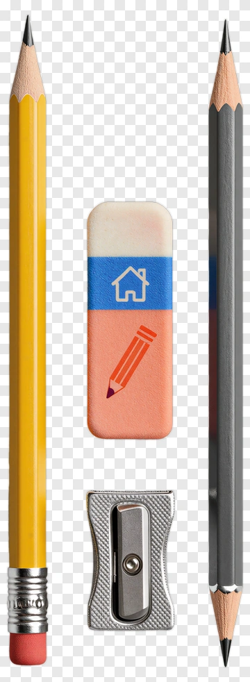 Stationery Set With Pencils, Eraser, And Sharpener PNG